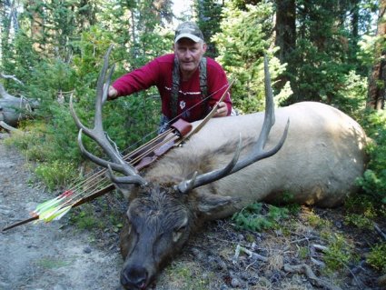 Chuck Williams with elk